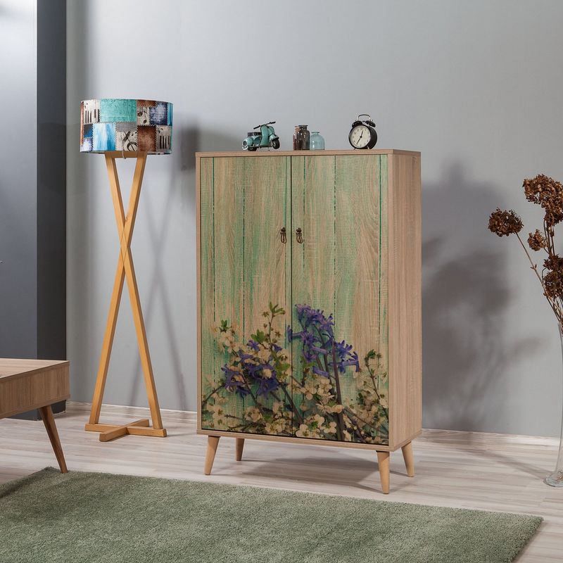 Casa si Gradina - Mobilier - Dulapuri si sifoniere - Dulapuri - Dulap multifunctional, Hanah Home, pal melaminat, stejar sonoma, 80x36x127 cm, 863SPH3927 - Infinity.ro
