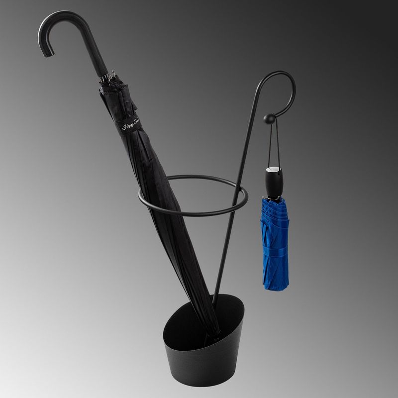 Casa si Gradina - Decoratiuni - Obiecte decorative - Suporturi umbrele - Suport umbrele, Aberto Design, metal, negru, 34x23x67 cm - Infinity.ro