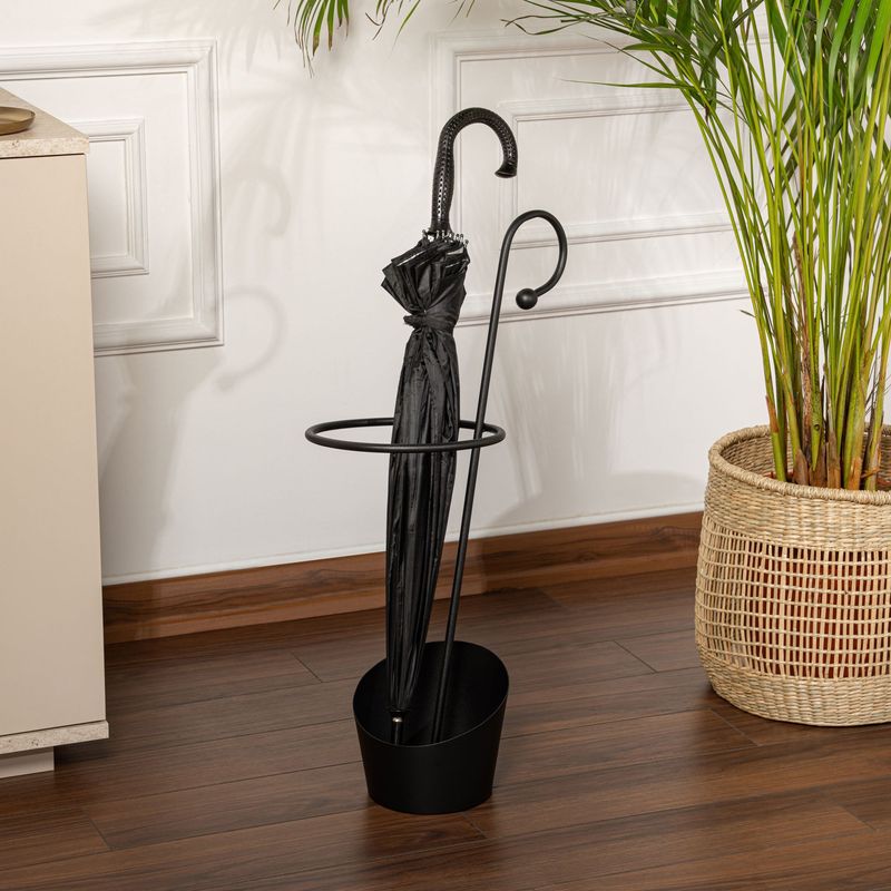 Casa si Gradina - Decoratiuni - Obiecte decorative - Suporturi umbrele - Suport umbrele, Aberto Design, metal, negru, 34x23x67 cm - Infinity.ro