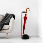 Casa si Gradina - Decoratiuni - Obiecte decorative - Suporturi umbrele - Suport umbrele, Aberto Design, metal, negru, 22x22x75 cm - Infinity.ro