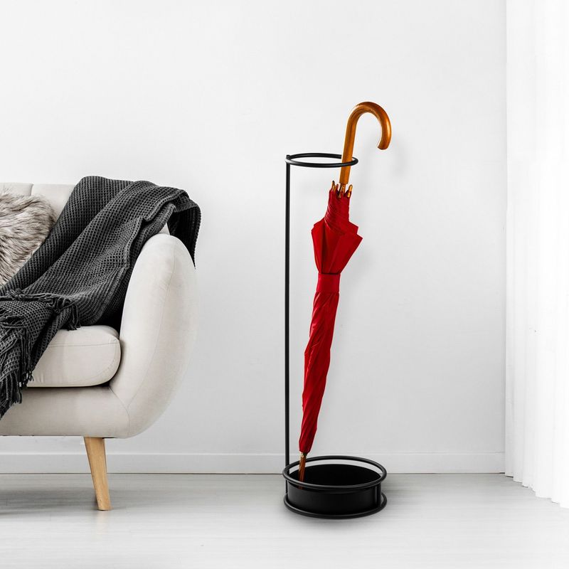 Casa si Gradina - Decoratiuni - Obiecte decorative - Suporturi umbrele - Suport umbrele, Aberto Design, metal, negru, 22x22x75 cm - Infinity.ro