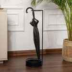 Casa si Gradina - Decoratiuni - Obiecte decorative - Suporturi umbrele - Suport umbrele, Aberto Design, metal, negru, 22x22x75 cm - Infinity.ro