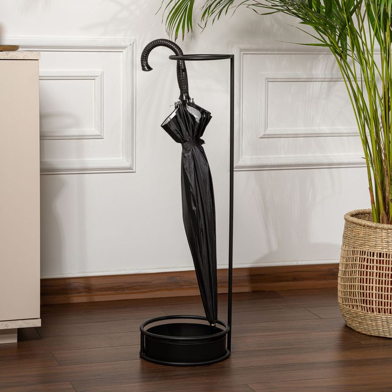Casa si Gradina - Decoratiuni - Obiecte decorative - Suporturi umbrele - Suport umbrele, Aberto Design, metal, negru, 22x22x75 cm - Infinity.ro