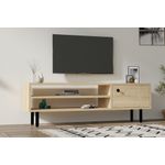 Casa si Gradina - Mobilier - Comode si corpuri - Console - Comoda tv, Hanah Home, pal melaminat, stejar safir, 120x38x30 cm - Infinity.ro
