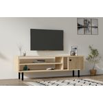 Casa si Gradina - Mobilier - Comode si corpuri - Console - Comoda tv, Hanah Home, pal melaminat, stejar safir, 120x38x30 cm - Infinity.ro