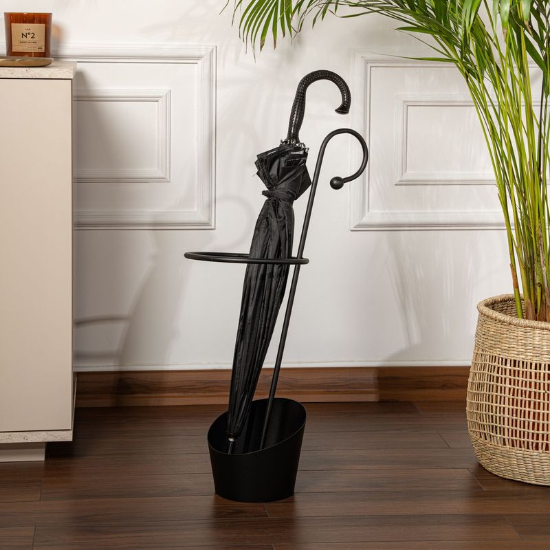 Casa si Gradina - Decoratiuni - Obiecte decorative - Suporturi umbrele - Suport umbrele, Aberto Design, metal, negru, 34x23x67 cm - Infinity.ro
