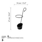 Casa si Gradina - Decoratiuni - Obiecte decorative - Suporturi umbrele - Suport umbrele, Aberto Design, metal, negru, 34x23x67 cm - Infinity.ro