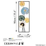 Casa si Gradina - Decoratiuni - Decoratiuni perete - Accesoriu decorativ de perete, Wallxpert, metal, multicolor, 32x90x4 cm, 930DYU1283 - Infinity.ro