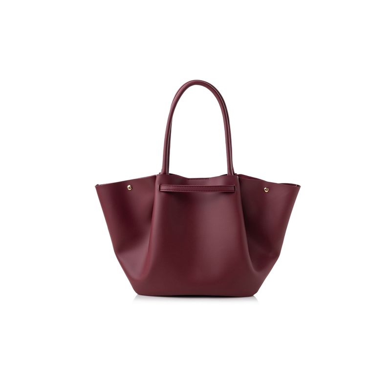 Fashion, accesorii si bijuterii - Femei - Accesorii femei - Genti si rucsacuri femei - Geanta tote, Lucky Bees, piele polivinilica, rosu bordo, 28x10x17 cm - Infinity.ro