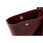 Fashion, accesorii si bijuterii - Femei - Accesorii femei - Genti si rucsacuri femei - Geanta tote, Lucky Bees, piele polivinilica, rosu bordo, 28x10x17 cm - Infinity.ro
