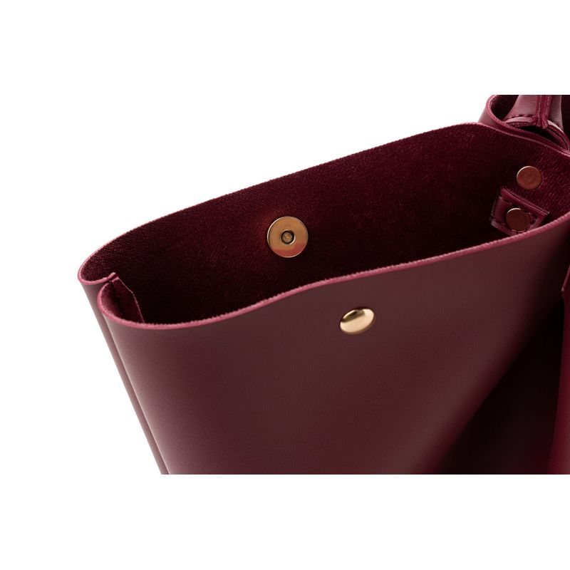 Fashion, accesorii si bijuterii - Femei - Accesorii femei - Genti si rucsacuri femei - Geanta tote, Lucky Bees, piele polivinilica, rosu bordo, 28x10x17 cm - Infinity.ro
