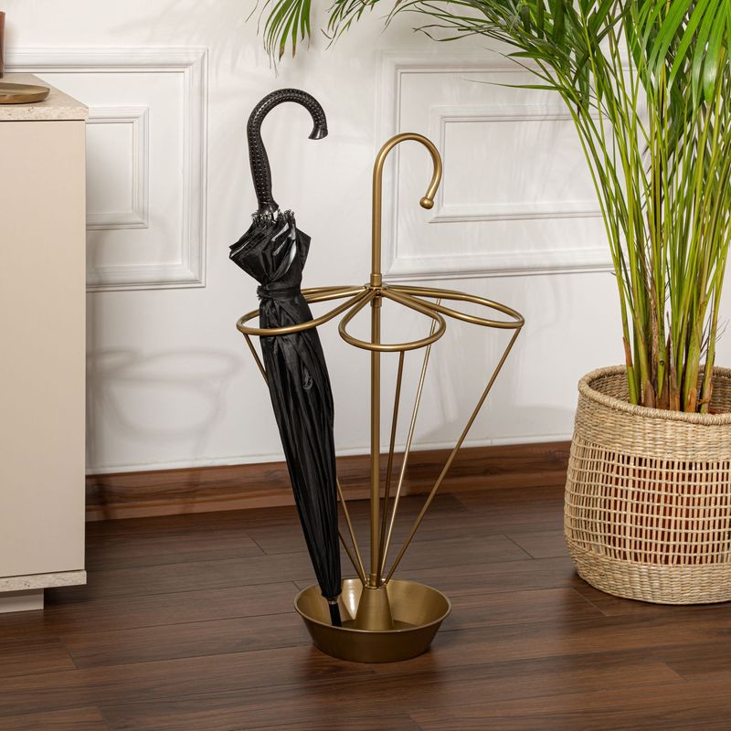 Casa si Gradina - Decoratiuni - Obiecte decorative - Suporturi umbrele - Suport umbrele, Aberto Design, metal, auriu, 40x40x76 cm - Infinity.ro