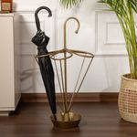 Casa si Gradina - Decoratiuni - Obiecte decorative - Suporturi umbrele - Suport umbrele, Aberto Design, metal, auriu, 40x40x76 cm - Infinity.ro