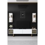Casa si Gradina - Mobilier - Comode si corpuri - Comode - Comoda tv, Hanah Home, pal melaminat, alb negru, 180x30x48 cm, 618BLY1146 - Infinity.ro