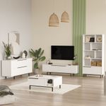 Casa si Gradina - Mobilier - Seturi de mobilier - Seturi living - Set mobilier living, Hanah Home, pal melaminat, alb, picioare metalice - Infinity.ro