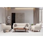 Casa si Gradina - Mobilier - Canapele si coltare - Canapele - Canapea 3 locuri, Hanah Home, lemn fag si pal, bej, 220x87x87 cm - Infinity.ro