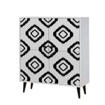 Casa si Gradina - Mobilier - Dulapuri si sifoniere - Dulapuri - Dulap multifunctional, Hanah Home, pal melaminat, alb negru, 95x36x111 cm, 869VEL3987 - Infinity.ro
