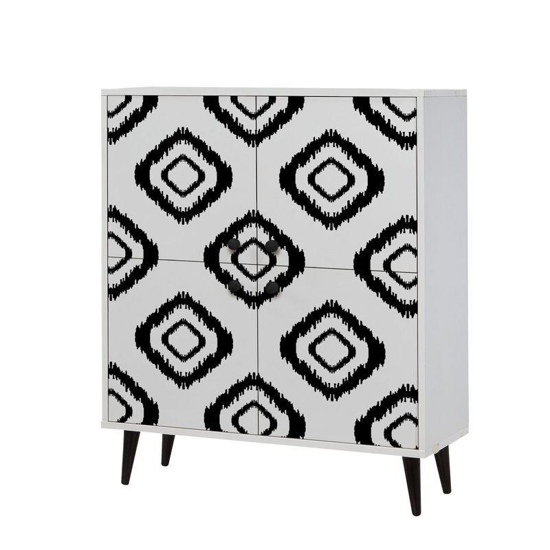 Casa si Gradina - Mobilier - Dulapuri si sifoniere - Dulapuri - Dulap multifunctional, Hanah Home, pal melaminat, alb negru, 95x36x111 cm, 869VEL3987 - Infinity.ro