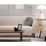 Casa si Gradina - Mobilier - Canapele si coltare - Canapele - Canapea 3 locuri, Hanah Home, lemn fag si pal, bej, 220x87x87 cm - Infinity.ro