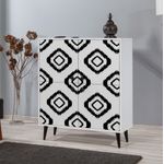 Casa si Gradina - Mobilier - Dulapuri si sifoniere - Dulapuri - Dulap multifunctional, Hanah Home, pal melaminat, alb negru, 95x36x111 cm, 869VEL3987 - Infinity.ro