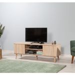 Casa si Gradina - Mobilier - Comode si corpuri - Comode - Comoda tv, Hanah Home, pal melaminat, stejar sonoma, 140x40x50 cm, 863SPH3015 - Infinity.ro