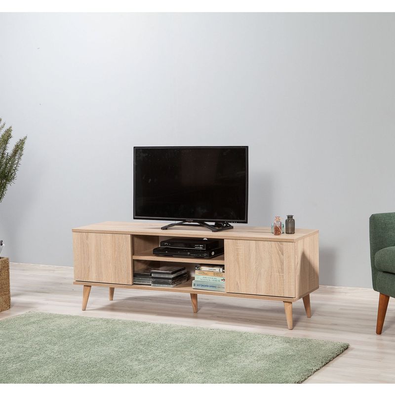 Casa si Gradina - Mobilier - Comode si corpuri - Comode - Comoda tv, Hanah Home, pal melaminat, stejar sonoma, 140x40x50 cm, 863SPH3015 - Infinity.ro