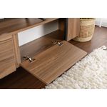 Casa si Gradina - Mobilier - Comode si corpuri - Comode - Comoda tv, Hanah Home, pal melaminat, nuc si negru, 180x50x29.5 cm - Infinity.ro