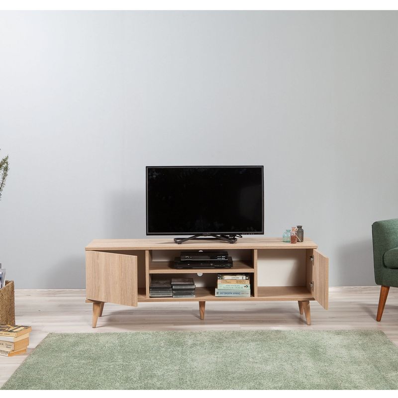Casa si Gradina - Mobilier - Comode si corpuri - Comode - Comoda tv, Hanah Home, pal melaminat, stejar sonoma, 140x40x50 cm, 863SPH3015 - Infinity.ro