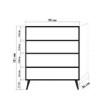 Casa si Gradina - Mobilier - Dulapuri si sifoniere - Dulapuri - Dulap multifunctional, Hanah Home, pal melaminat, alb negru, 95x36x111 cm, 869VEL3987 - Infinity.ro