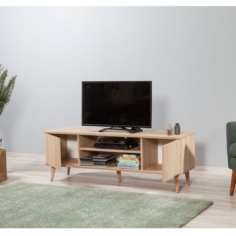 Casa si Gradina - Mobilier - Comode si corpuri - Comode - Comoda tv, Hanah Home, pal melaminat, stejar sonoma, 140x40x50 cm, 863SPH3015 - Infinity.ro