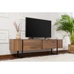 Casa si Gradina - Mobilier - Comode si corpuri - Comode - Comoda tv, Hanah Home, pal melaminat, nuc si negru, 180x50x29.5 cm - Infinity.ro
