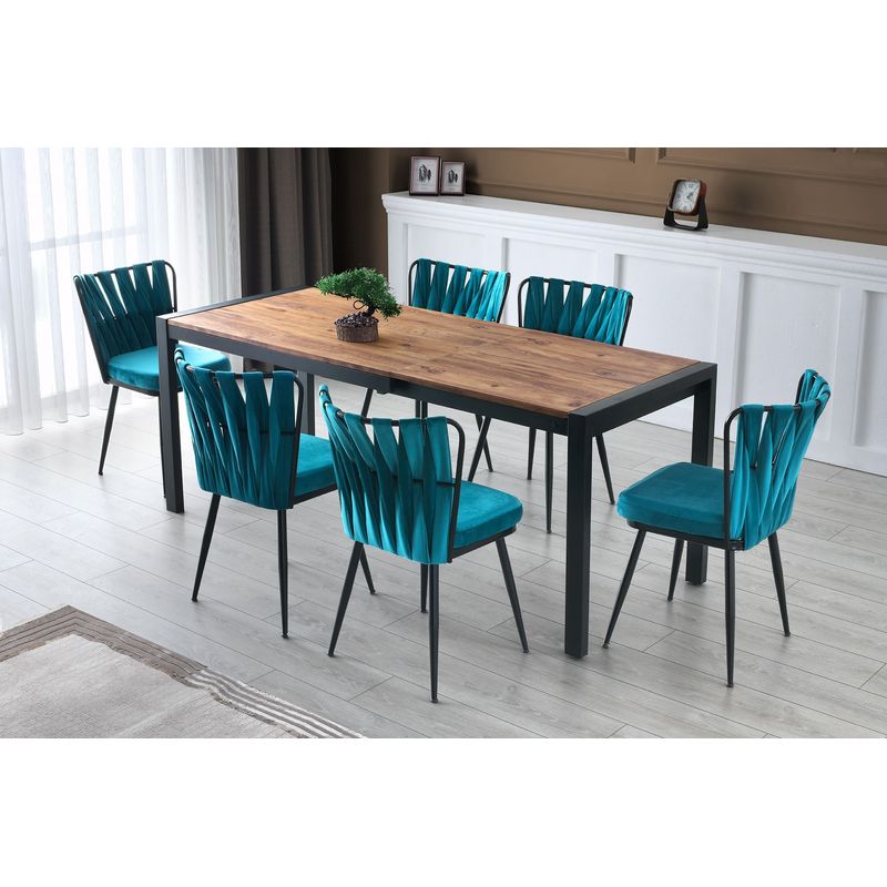 Casa si Gradina - Mobilier - Mese si birouri - Mese bucatarie si dining - Masa de dining, Hanah Home, PAL melaminat, pin atlantic, 120-187x74x75 cm - Infinity.ro
