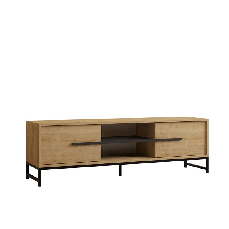 Casa si Gradina - Mobilier - Comode si corpuri - Console - Suport tv, Hanah Home, pal melaminat, stejar safir, 160x40x50 cm - Infinity.ro