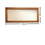 Casa si Gradina - Decoratiuni - Oglinzi - Oglinda, Hanah Home, lemn masiv de pin, nuc, 110x50x3 cm, 552NOS2126 - Infinity.ro