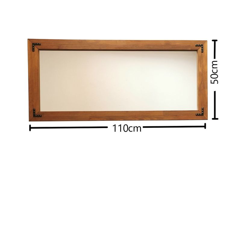 Casa si Gradina - Decoratiuni - Oglinzi - Oglinda, Hanah Home, lemn masiv de pin, nuc, 110x50x3 cm, 552NOS2126 - Infinity.ro