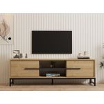 Casa si Gradina - Mobilier - Comode si corpuri - Console - Suport tv, Hanah Home, pal melaminat, stejar safir, 160x40x50 cm - Infinity.ro