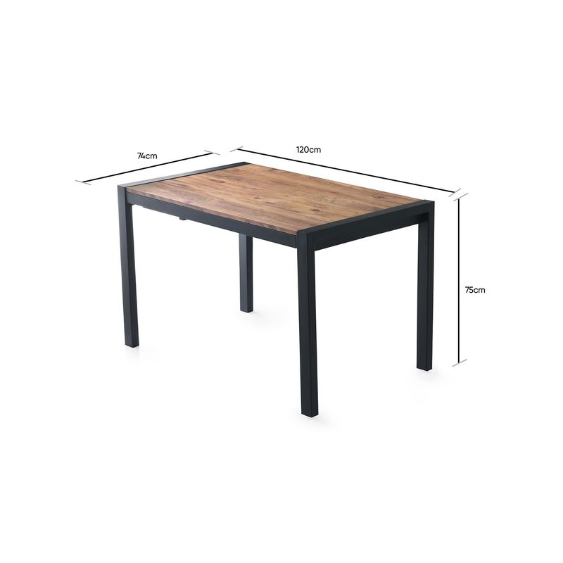 Casa si Gradina - Mobilier - Mese si birouri - Mese bucatarie si dining - Masa de dining, Hanah Home, PAL melaminat, pin atlantic, 120-187x74x75 cm - Infinity.ro