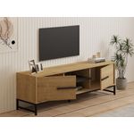 Casa si Gradina - Mobilier - Comode si corpuri - Console - Suport tv, Hanah Home, pal melaminat, stejar safir, 160x40x50 cm - Infinity.ro