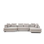Casa si Gradina - Mobilier - Canapele si coltare - Coltare - Coltar, Atelier Del Sofa, lemn fag si pal, gri deschis, 140x385x200 cm - Infinity.ro