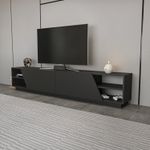 Casa si Gradina - Mobilier - Comode si corpuri - Comode - Comoda tv, Hanah Home, pal melaminat, antracit, 240x37.1x47.4 cm - Infinity.ro