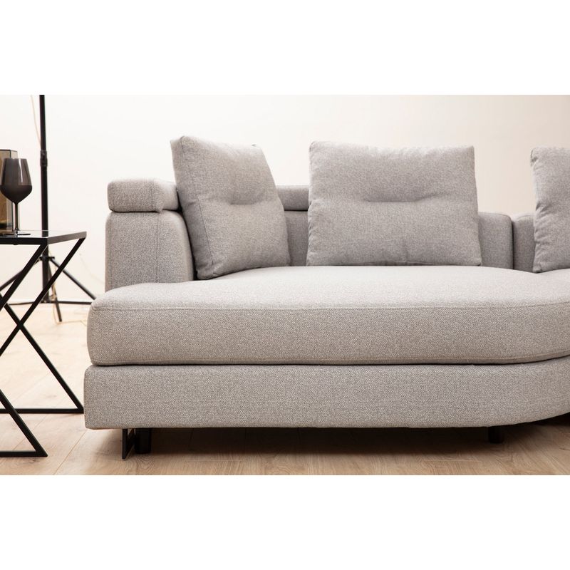 Casa si Gradina - Mobilier - Canapele si coltare - Coltare - Coltar, Atelier Del Sofa, lemn fag si pal, gri deschis, 140x385x200 cm - Infinity.ro
