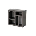 Casa si Gradina - Mobilier - Comode si corpuri - Console - Consola, Hanah Home, panou aglomerat cu melamina, antracit, 80x74x35 cm - Infinity.ro