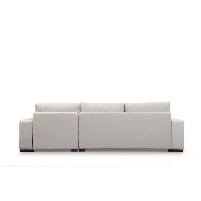 Casa si Gradina - Mobilier - Canapele si coltare - Coltare - Coltar, Hanah Home, lemn de fag si pal, alb, 270x194x95 cm - Infinity.ro