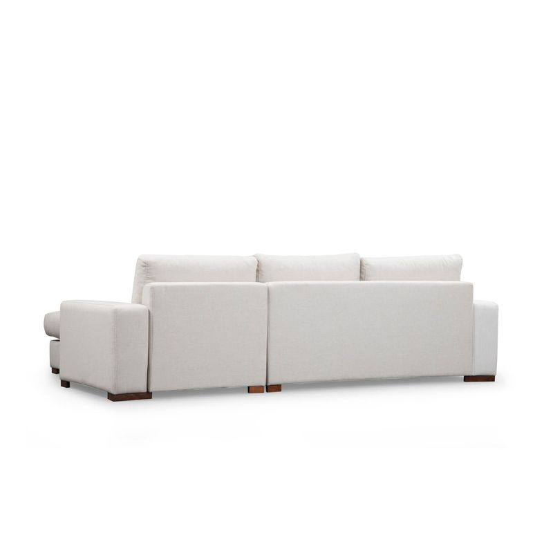 Casa si Gradina - Mobilier - Canapele si coltare - Coltare - Coltar, Hanah Home, lemn de fag si pal, alb, 270x194x95 cm - Infinity.ro