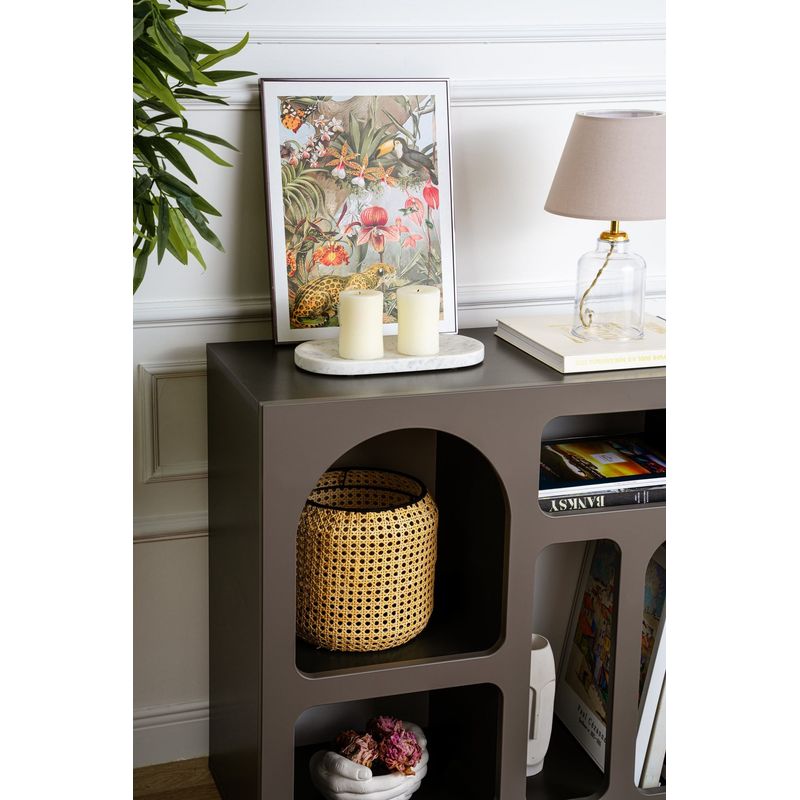 Casa si Gradina - Mobilier - Comode si corpuri - Console - Consola, Hanah Home, panou aglomerat cu melamina, antracit, 80x74x35 cm - Infinity.ro