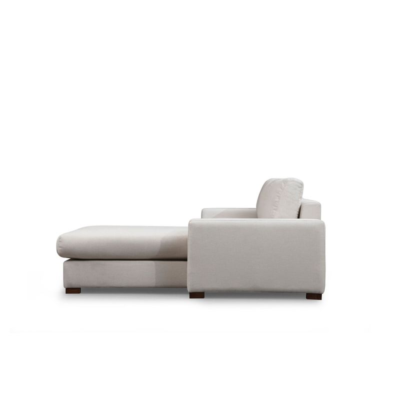 Casa si Gradina - Mobilier - Canapele si coltare - Coltare - Coltar, Hanah Home, lemn de fag si pal, alb, 270x194x95 cm - Infinity.ro