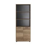 Casa si Gradina - Mobilier - Biblioteci si rafturi - Biblioteci - Biblioteca, Hanah Home, pal melaminat, nuc deschis, 72x34x187 cm, 479ADR1314 - Infinity.ro
