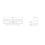 Casa si Gradina - Mobilier - Comode si corpuri - Comode - Comoda tv, Hanah Home, pal melaminat, alb, 180x40x50 cm - Infinity.ro