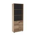Casa si Gradina - Mobilier - Biblioteci si rafturi - Biblioteci - Biblioteca, Hanah Home, pal melaminat, nuc deschis, 72x34x187 cm, 479ADR1314 - Infinity.ro