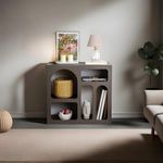 Casa si Gradina - Mobilier - Comode si corpuri - Console - Consola, Hanah Home, panou aglomerat cu melamina, antracit, 80x74x35 cm - Infinity.ro